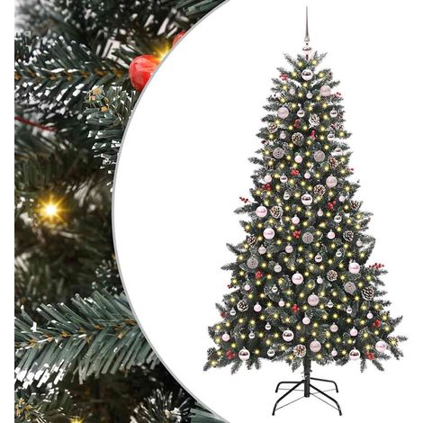 vidaXL Albero di Natale artificiale con 300 LED Verde 180 cm