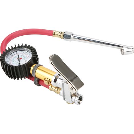 1/4" Kofferraum Motorradreifen-Druckmesser Luftpumpe (1/5)