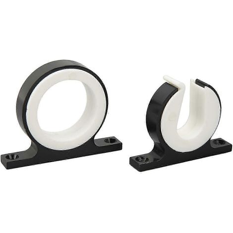 Lot de 2 supports horizontaux et verticaux en aluminium pour cannes à pêche, compatibles avec bateaux, voitures, camions et camping-cars (noir). (1/5)