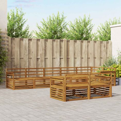 vidaXL Outdoor-Sofagarnitur 8 pcs Natur Massivholz Akazie (1/5)