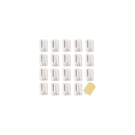 50 Pcs Crochets Autocollants pour Barres de Rideaux Supports Tringles à Rideaux pour Salle de Bain Cuisine Chambre - Crezuo (1/4)