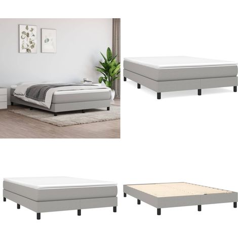 Boxspringbett mit Matratze Hellgrau 140x200 cm Stoff - Boxspringbett - Doppelbett - Betten - Matratze - Bettgestell - Home & Living (1/5)