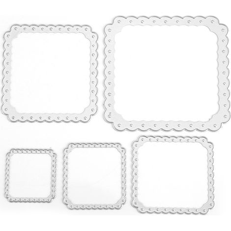 Dies De Découpe Métalliques - Acier Au Carbone Pour Gaufrage Et Pochoir - Loisirs Créatifs Cartes Et Albums - Lot De 5 Pièces (1/3)