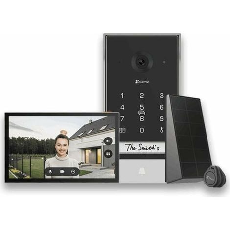 Ezviz – Visiophone connecté 2K avec écran tactile 7 pouces – Alimentation solaire – Déverrouillage à distance – Vision nocturne couleur