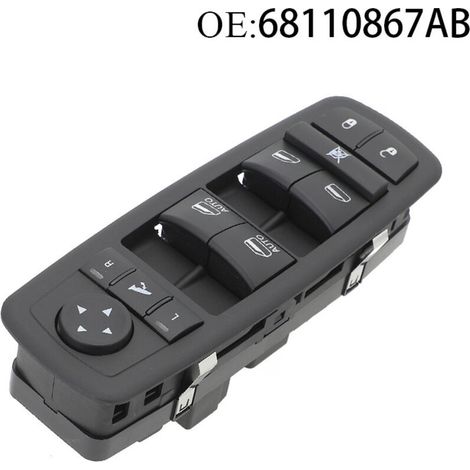 Ensemble de commutateur de vitre électrique 68110867AA, convient aux Dodge, Chrysler et Jeep, commande la montée et la descente de la vitre électrique, commutateur principal côté conducteur.