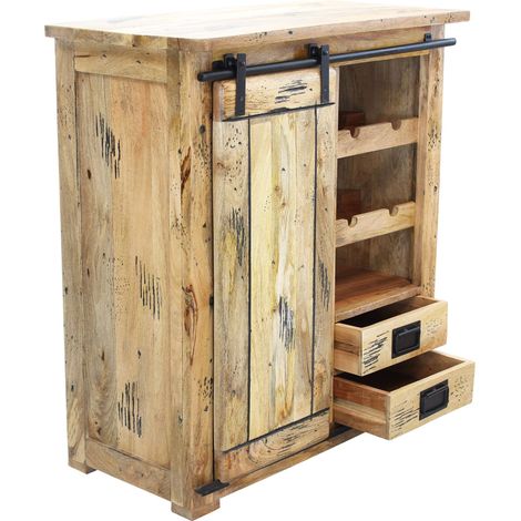 BEILY - portabottiglie legno di mango (1/4)