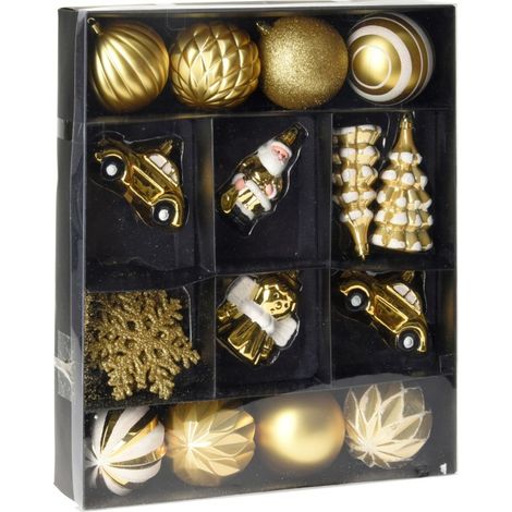 Adorno navidad surtido dorado koopman 20 pz