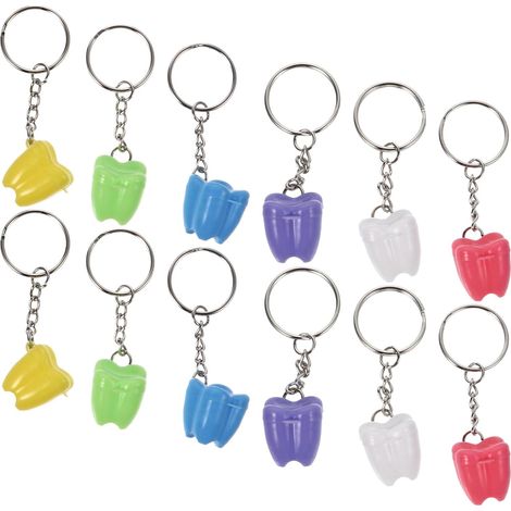 12 Pièces Boîte de Rangement pour Dents de Porte-clés Souvenir (1/5)