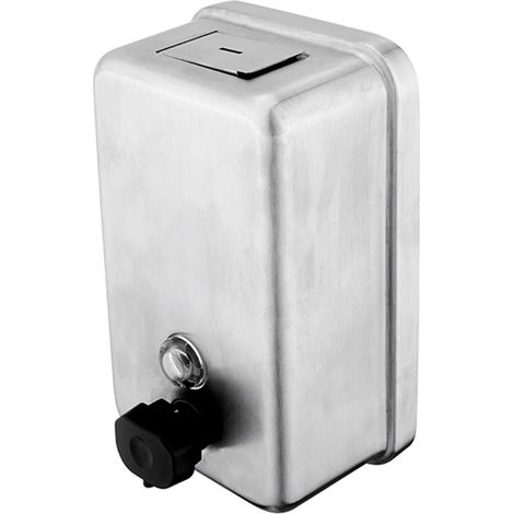 Nimco Hygieneprogramm - Flüssigseifenspender für die Wandmontage, 1100 ml, gebürsteter Edelstahl HPM 8131-10
