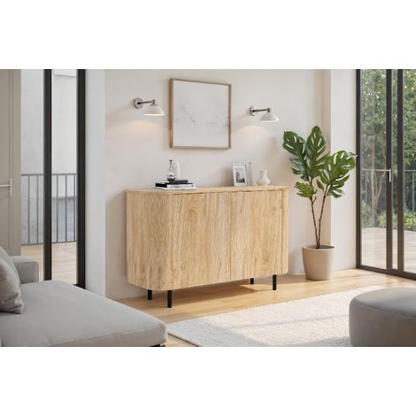 Buffet MURANO 2 portes – Finition Chêne naturel (1/3)