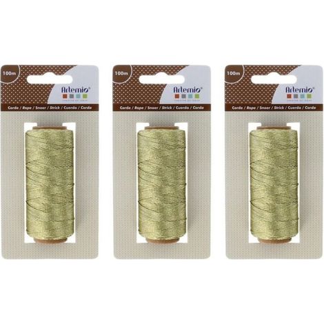 3 ficelles dorées 100 m