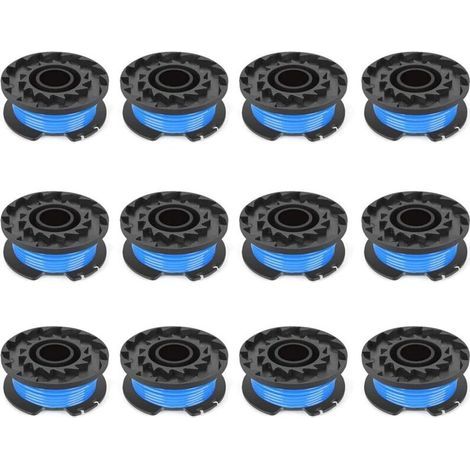 Rollo de repuesto Poweka compatible con hilo de 1,65 mm de diámetro para desbrozadoras a batería de 24 V G24LT25 G24LT G24LT28 G24LT30M Serie 4, 8 m de hilo por bobina, 1,65 mm, (10 rollos) (1/4)
