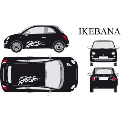 Set complet Adhesifs -IKEBANA- Blanc - Taille M - PROMO ADN - Car Deco