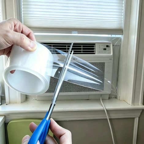 Joint d'étanchéité pour climatiseur de fenêtre – Ruban d'étanchéité transparent ultra-résistant (20 mil), 2 po x 33 pi – Isolation estivale sans résidus – Bloque le pollen et la poussière (1/5)