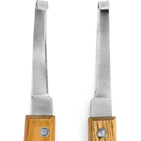 Hoof Knife, Hoof Scraper 8.5" Right and Left Handed, Hoof Knife with Ergonomic Handle for Cattle, Sheep, Horses (1/3)