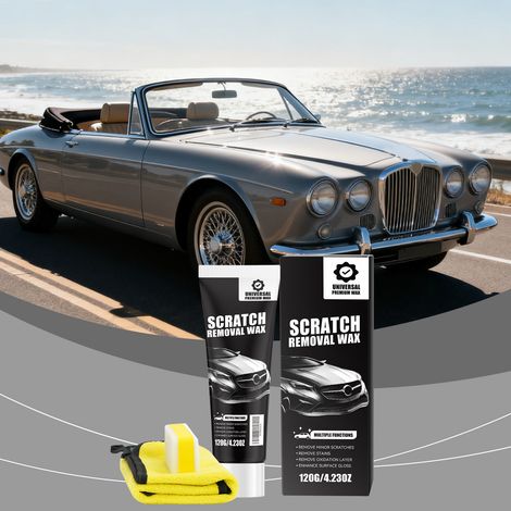 Car Scratch Care Kit - Daily Gloss Maintenance and Convenient Paint Repair Kit for Cars - 120g1, Sponge1, Towel1 (1/5)