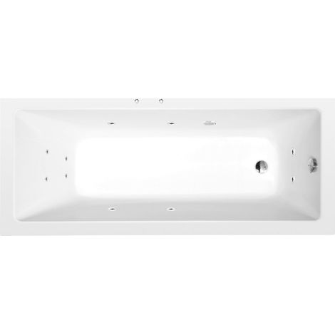 Baignoire balnéo NOEMI, 170x70x39cm, Active Hydro, chrome (1/2)