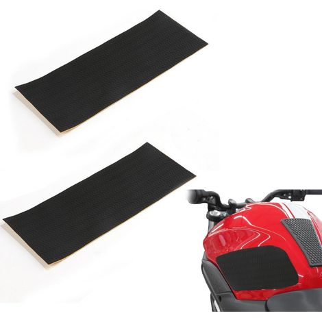 Protection de réservoir moto universelle antidérapante style carbone noir (1/5)