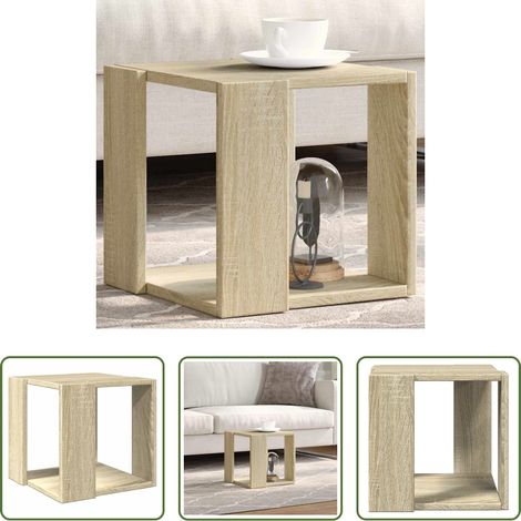 Table basse chêne sonoma - Table basse chêne sonoma 32x32x30 cm bois d'ingénierie (1/5)