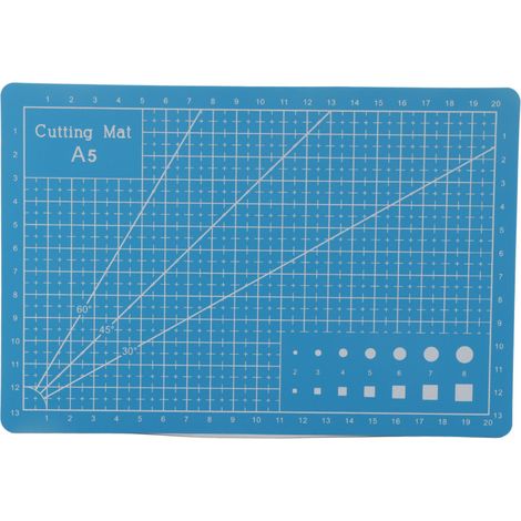 Irovami Tapis de découpe quadrillé A5 en PVC auto-cicatrisant pour papier, cuir et tissu (1/5)
