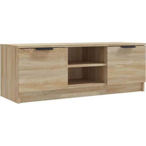 Mobile TV multimediale scaffale per televisione televisore buffet sala da pranzo soggiorno camera da letto rovere Sonoma 102 x 35 x 36,5 cm derivati del legno marrone 020027434