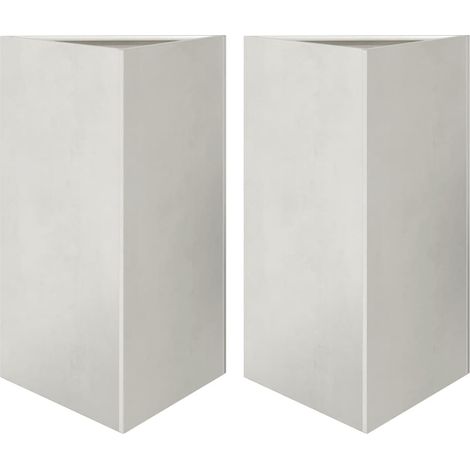 Vaso per fioriera aiuola rialzata piante fiori giardino terrazze set da 2 triangolari 50 x 43 x 75 cm acciaio inox argento 020039109