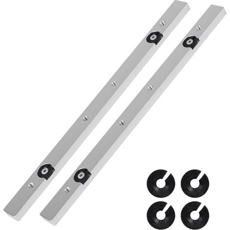 2 x Barre Coulissante pour Glissière à Rainure en T, 9.5 X 19 X 300 mm, Coulisseau en Aluminium de Guide à Coupe d’Onglet pour Scie à Table, Perceuse de Table, Scie à Ruban, Menuiserie (1/5)