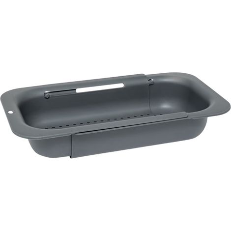 Passoire extensible pour évier Gris ou vert L 34,4 à 47,8 cm