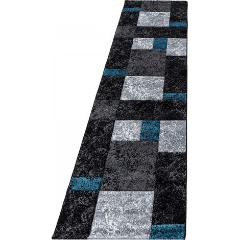 Ayyildiz Tapis Moderne - Géométrique - Abstrait Design - Tapis Flottant Salon - Gris - 300 cm x 80 cm (1/5)
