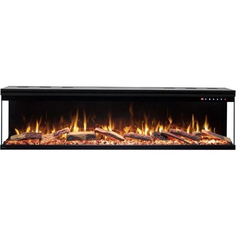 Cheminée électrique encastrable et murale Ulysse 127cm - 1400/1600W (1/5)