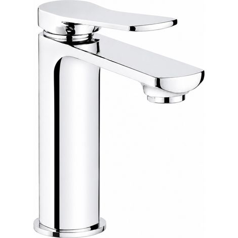 Mezclador monomando de lavabo con palanca inclinada y desagüe click-clack Pollini Kora MXLAMCLMCCR Cromo (1/5)