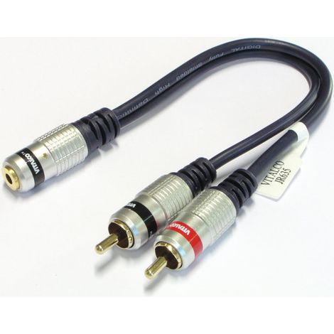Splitter jack da 3,5 mm - 2 connettori RCA JR635 Vitalco 24 cm