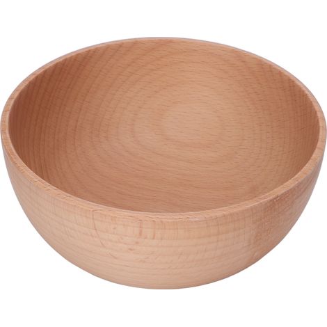 Runde Holzschüssel aus Buchenholz für den Haushalt, zum Servieren von Salaten, Obst, Dips, Saucen, Snacks, Reis, Nudeln, Müsli, klein, 12,5 x 4,5 cm / 4,92 x 1,77 Zoll (1/5)