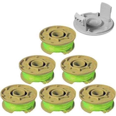 Bobine de rechange pour débroussailleuse sans fil Ryobi ONE+, 3,4 m × 0,2 cm (6 pièces + 2 capuchons), compatible avec modèles 18 V, 24 V et 40 V (1/4)