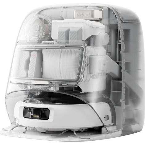Aspirateur robot laveur transparent 25 000 Pa – Détection d’obstacles – Moteur haute performance – 200 jours sans entretien – DJI (1/5)
