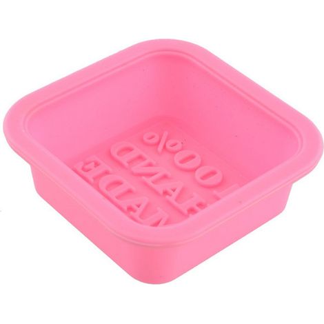 Lot de 3 Moules de Cuisine en Silicone Forme Savon avec Impression "100% Fait Main" (1/5)