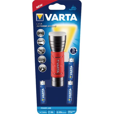 Varta 17627101421 linterna negra roja 235 lúmenes
