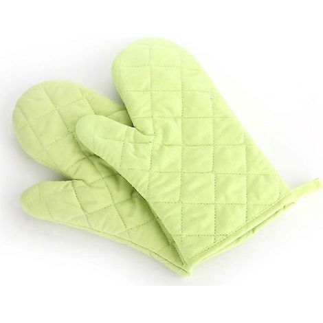Hitzebeständige Ofenhandschuhe – Silikon-Küchenhandschuhe – Ideal zum Backen und Grillen – 1 Paar-Green