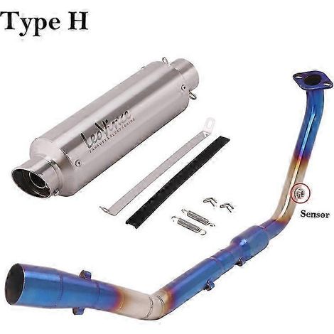 Sistema De Escape Completo Para Motocicleta, Silenciador De Tubo De Enlace Delantero Modificado De Carbono Para Yamaha Yzf R15 V3 V4 R125 Mt125 2020 -( Type H) (1/5)
