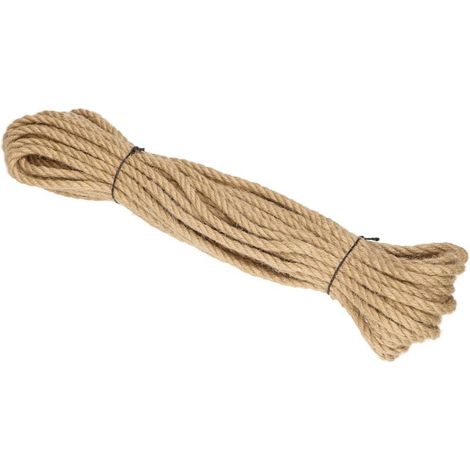 Corde en jute torsadée décorative pour colmater les maisons de boules de bois (10-10 m). (1/5)