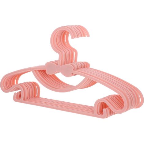 Gain de Place Lot de 10 pour Garçon et Filles avec Nœud Rose en PP et Usage Polyvalent pour Penderie ou Garde-Robe de Bébé (1/5)