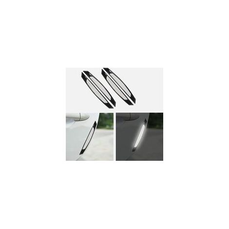 Lot de 4 autocollants réfléchissants universels pour protection de portière de voiture, en fibre de carbone, protection de portière de voiture, autocollants pour voiture, SUV, pick-up, camion (1/5)