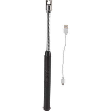 Briquet à arc pulsé rechargeable sans vent, noir, pour cuisinière à gaz, bougie d’aromathérapie (1/5)