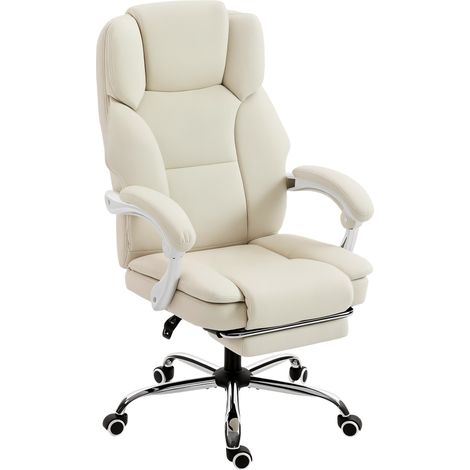 Ergonomischer beigefarbener Bürostuhl mit verstellbarer Rückenlehne und Höhenverstellung, 64 x 73 x 112–120 cm (1/5)