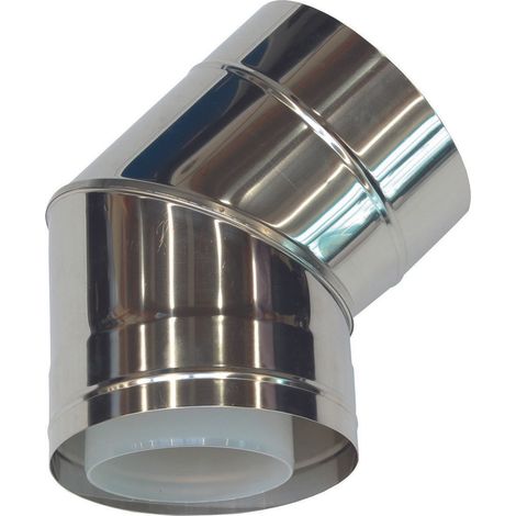 Vaillant Curva 45 gradi 110/160 mm per posa a facciata conc. PP/acciaio inox, 0020106405
