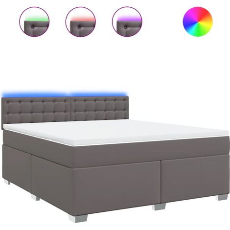 Maison Exclusive - Boxspringbett mit Matratze Grau 180x200 cm Kun