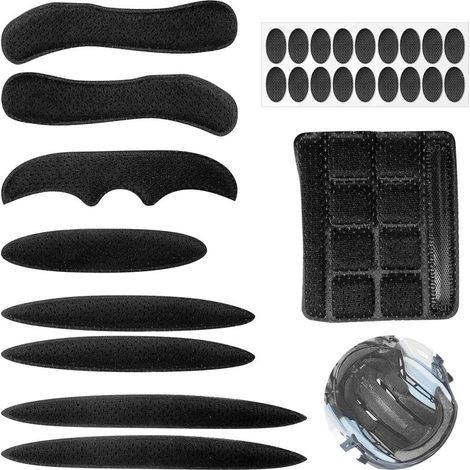 Coussinets de rechange pour casque de vélo - Accessoires universels - Kit de rembourrage en mousse avec points Velcro - Rembourrage intérieur en éponge - Convient pour les casques de vélo et de moto (1/5)