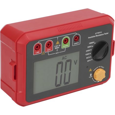 Testeur de résistance d'isolement UT501C, mégaohmmètre numérique portable, détecteur de fuite de circuit électrique, appareil de mesure électronique (1/5)