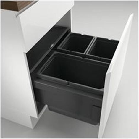 Naber Cox® Base 360 S/600-3, Abfallsammler für Frontauszüge, anthrazit, ohne Biodeckel (1/2)