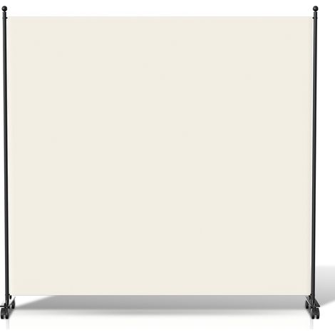 Wolketon Paravent avec roulettes séparateur de pièce Cloison Paravent écran de confidentialité Écran pour Jardin Beige 187x181 cm